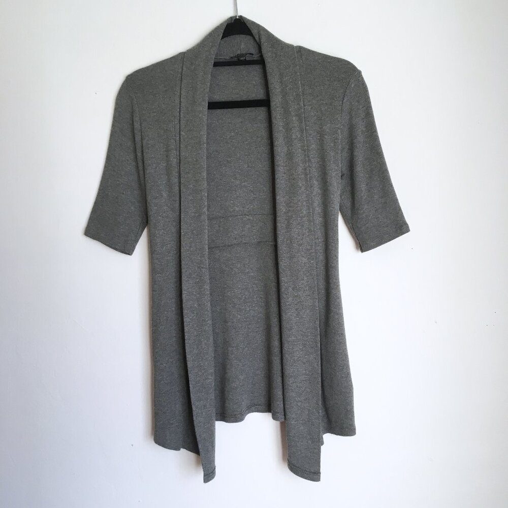 Express Gray Open Front Cardigan